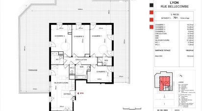 Appartement 5 pièces de 108 m² à Lyon (69006)