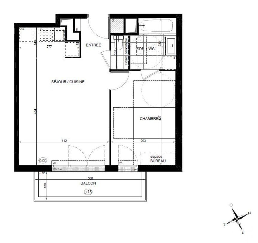 Appartement 2 pièces de 45 m² à Ermont (95120)