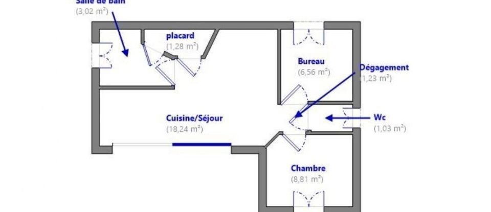 House 3 rooms of 42 m² in Pomérols (34810)