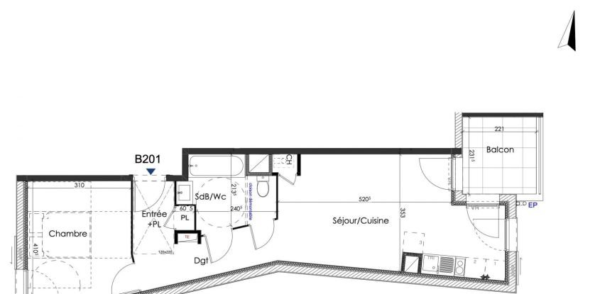 Appartement 2 pièces de 45 m² à Garéoult (83136)
