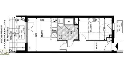 Appartement 2 pièces de 43 m² à Soustons (40140)