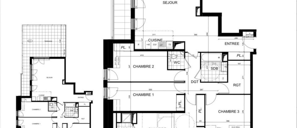 Appartement 5 pièces de 124 m² à Brunoy (91800)