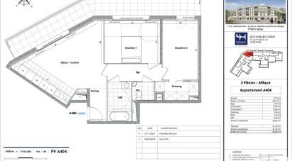 Apartment 3 rooms of 62 m² in Chelles (77500)