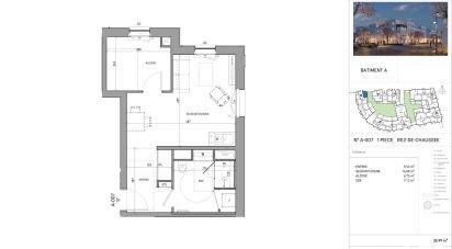 Appartement 1 pièce de 35 m² à Serris (77700)