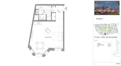 Apartment 1 room of 37 m² in Serris (77700)