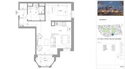 Apartment 2 rooms of 53 m² in Serris (77700)
