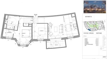 Apartment 3 rooms of 68 m² in Serris (77700)