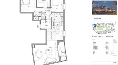 Appartement 4 pièces de 88 m² à Serris (77700)