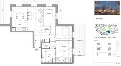 Appartement 4 pièces de 86 m² à Serris (77700)