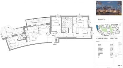 Apartment 5 rooms of 96 m² in Serris (77700)