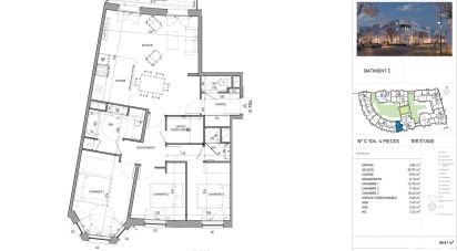 Appartement 4 pièces de 88 m² à Serris (77700)