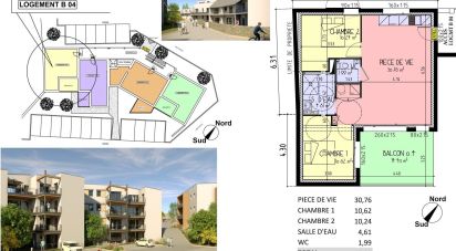 Appartement 3 pièces de 58 m² à Les Herbiers (85500)