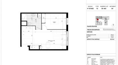 Appartement 2 pièces de 48 m² à Meaux (77100)