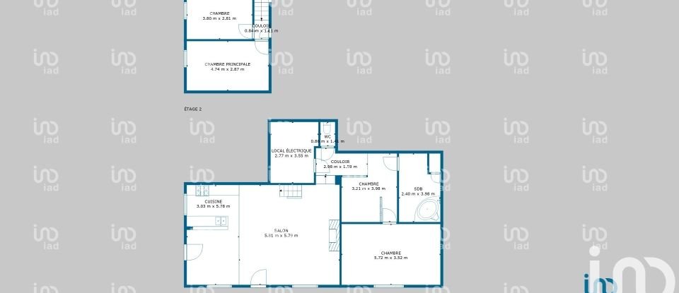 House 4 rooms of 132 m² in Laruscade (33620)