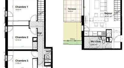 Appartement 4 pièces de 96 m² à - (13080)
