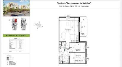 Apartment 3 rooms of 67 m² in Ifs (14123)