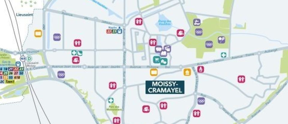 Apartment 2 rooms of 40 m² in Moissy-Cramayel (77550)