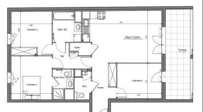 Appartement 4 pièces de 83 m² à Biscarrosse (40600)