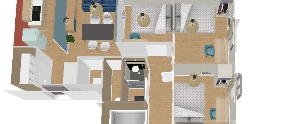 Apartment 5 rooms of 92 m² in Saint-Herblain (44800)
