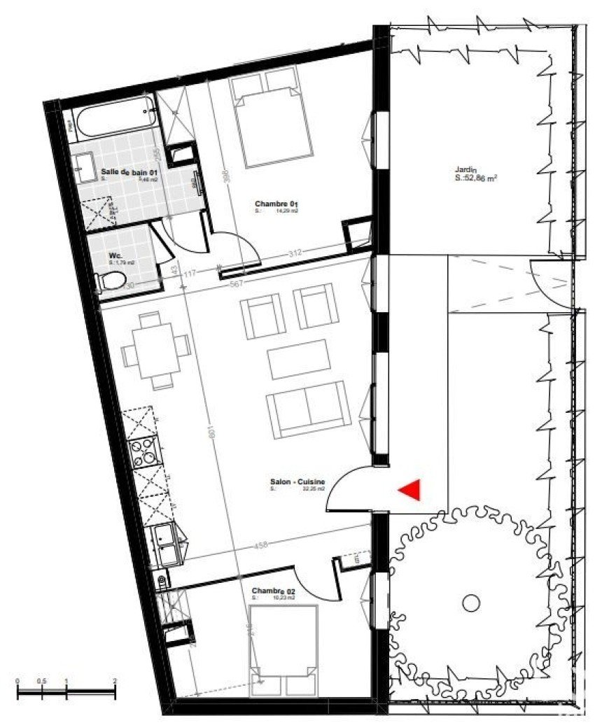 Appartement 3 pièces de 64 m² à Melun (77000)