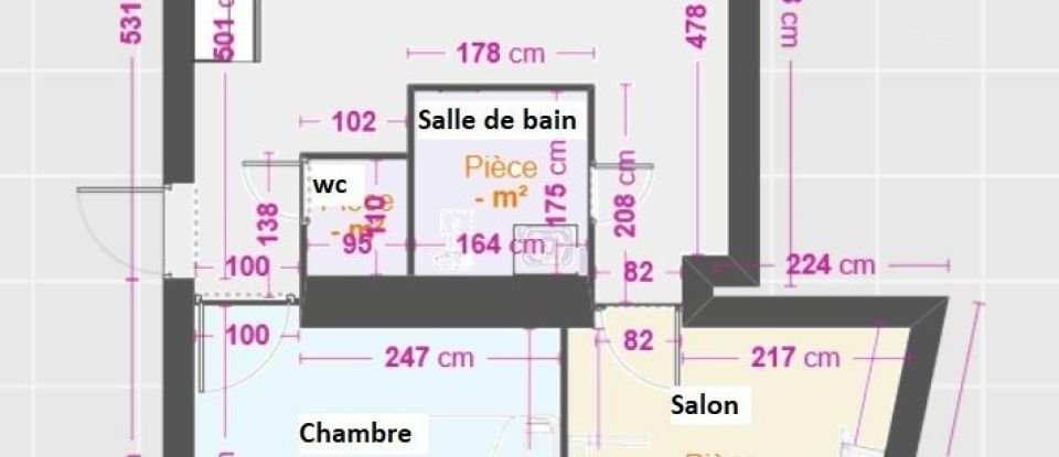 Apartment 2 rooms of 47 m² in Le Ban-Saint-Martin (57050)