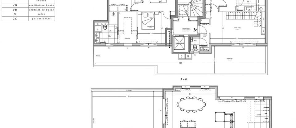 Appartement 8 pièces de 194 m² à Paris (75015)
