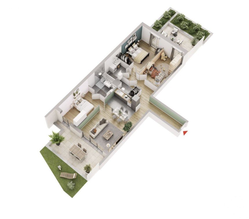 Appartement 4 pièces de 87 m² à Meaux (77100)