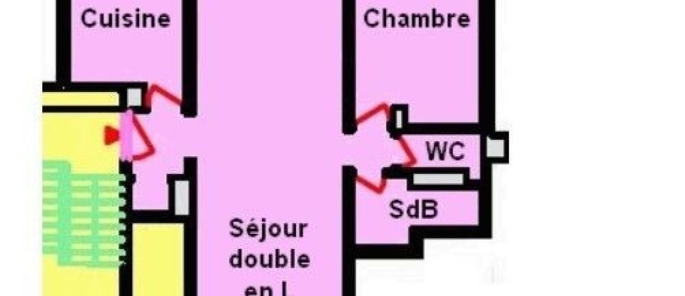 Apartment 3 rooms of 58 m² in - (91000)