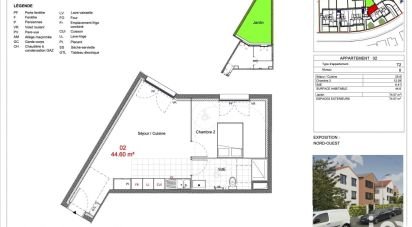Appartement 2 pièces de 45 m² à Sevran (93270)