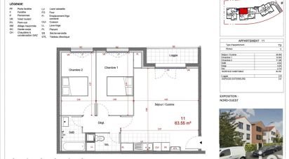 Apartment 3 rooms of 64 m² in Sevran (93270)