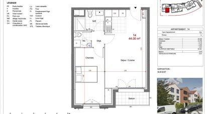 Appartement 2 pièces de 44 m² à Sevran (93270)