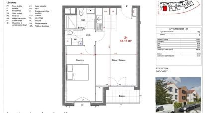 Appartement 2 pièces de 44 m² à Sevran (93270)