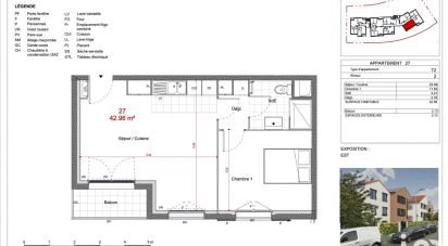 Apartment 2 rooms of 43 m² in Sevran (93270)