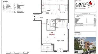 Appartement 3 pièces de 64 m² à Sevran (93270)
