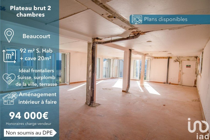 Apartment 3 rooms of 92 m² in Beaucourt (90500)