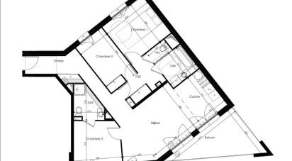 Apartment 4 rooms of 84 m² in Valenciennes (59300)