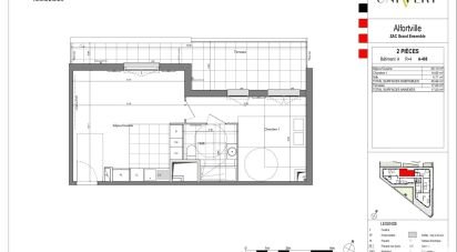 Appartement 2 pièces de 46 m² à Alfortville (94140)