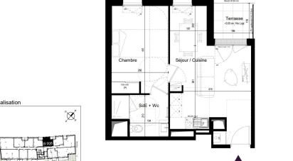 Appartement 2 pièces de 39 m² à Challans (85300)
