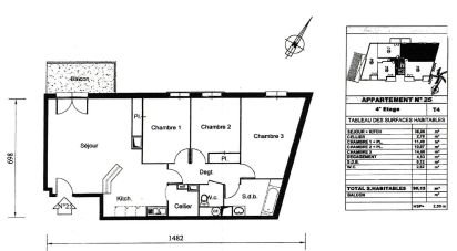 Apartment 4 rooms of 89 m² in Toulouse (31200)