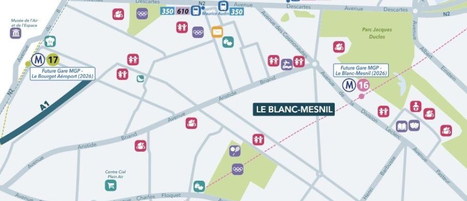 Appartement 2 pièces de 52 m² à Le Blanc-Mesnil (93150)