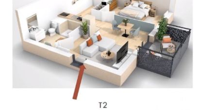 Apartment 2 rooms of 43 m² in Montigny-lès-Metz (57950)