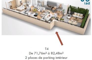 Apartment 4 rooms of 71 m² in Montigny-lès-Metz (57950)