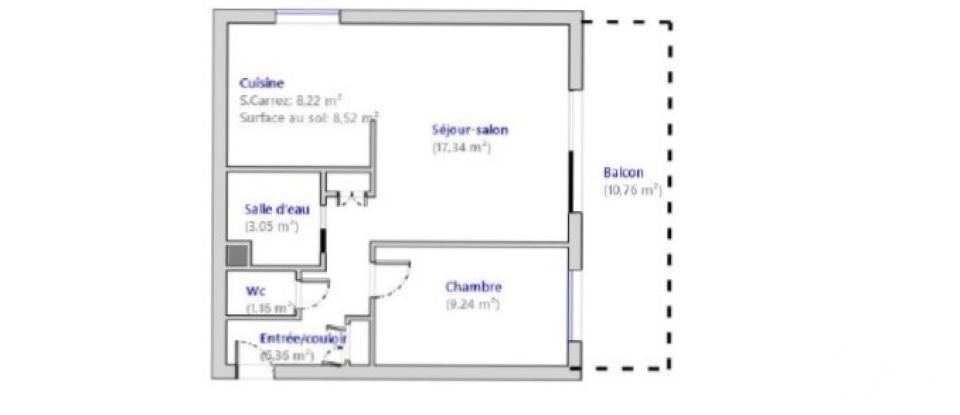 Appartement 2 pièces de 45 m² à Pornic (44210)