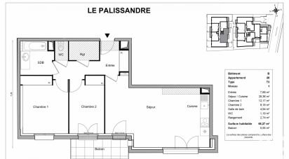 Apartment 3 rooms of 66 m² in Voisenon (77950)