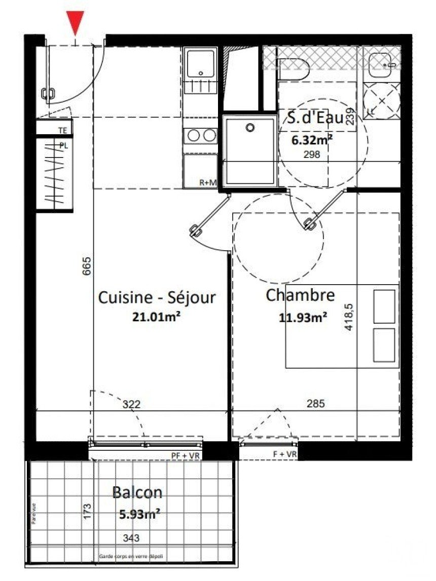 Appartement 2 pièces de 39 m² à Monteux (84170)