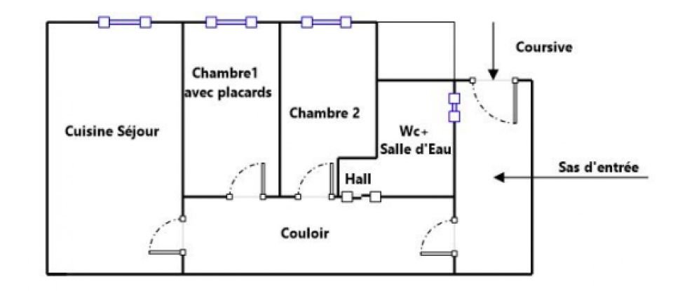 Apartment 3 rooms of 47 m² in Port-la-Nouvelle (11210)