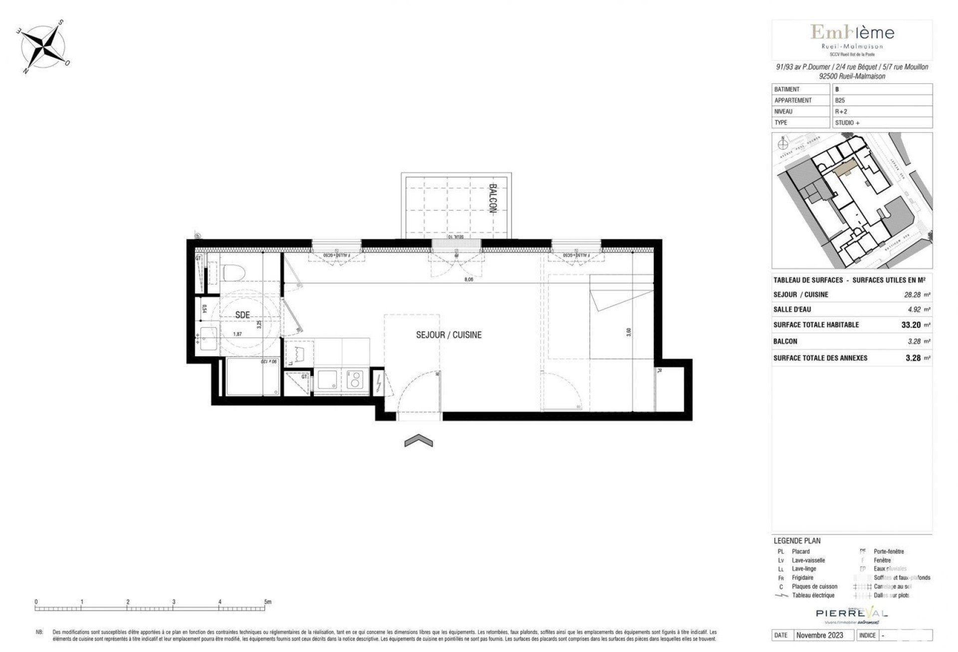 Appartement a louer rueil-malmaison - 1 pièce(s) - 33 m2 - Surfyn