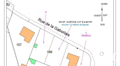 Land of 353 m² in Campbon (44750)