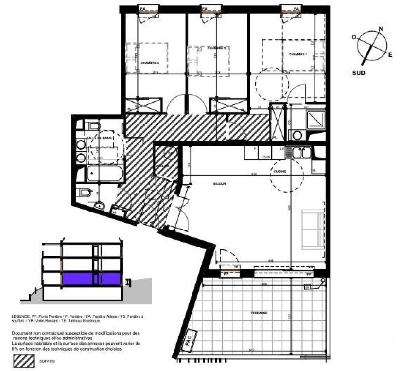 Appartement 4 pièces de 101 m² à Manosque (04100)