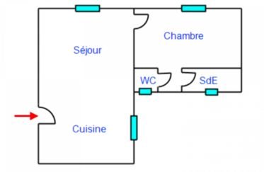 Appartement 2 pièces de 44 m² à Carqueiranne (83320)